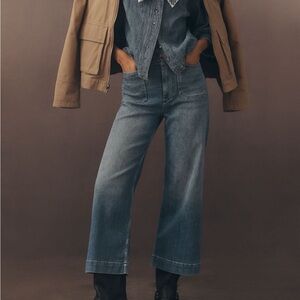 Anthropologie Maeve The Collette Crop High Rise Wide Leg Jeans | Women’s Size 32